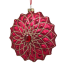Red Mosaic Reindeer Glass Ornament - Christmas >> Ornaments >> Glass - by Christmas By Krebs - view 3