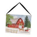 Fiber Optic Lighted Canvas Art - Horse Drawn Sleigh