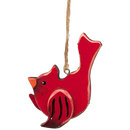 Hand-Crafted Wooden Cardinal Ornament -