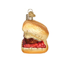 Meatball Sandwich  Glass Ornament