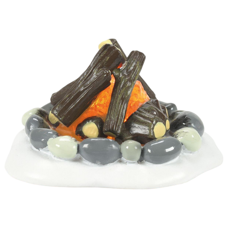 Lit Fire Pit for Christmas Villages