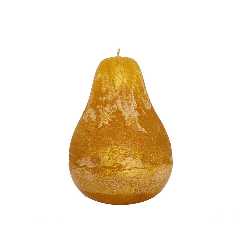 Timber Pear Candle (3" x 4" ) - Ritz Gold - The Country Christmas Loft