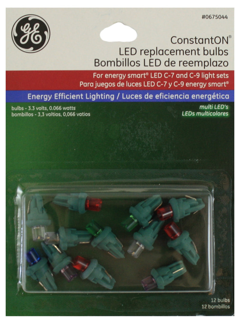 LED Replacement Bulbs - Multi - 12 Bulbs - The Country Christmas Loft