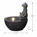 Lighted Frog Water Fountain - Home & Living >> Garden - by Gerson - view 2