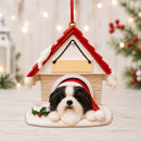 Ceramic Doghouse Ornament - Shih-Tzu Black - Animals - by E&S Pets - view 2