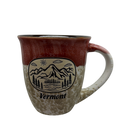 Mountain Scene Drip Glaze Mug - Red - Mugs - by Country Christmas loft