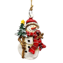 Clay-Style Snowman Ornament - Christmas tree