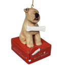 Soft Coated Wheaten Terrier with Bone Ornament