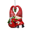 Gnomes under the Mistletoe Ornament