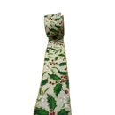 Holly Wire-Edged Christmas Ribbon