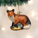 Red Fox  Glass Ornament