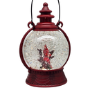 Cardinal Lighted Spinning Water Globe - On Sticks