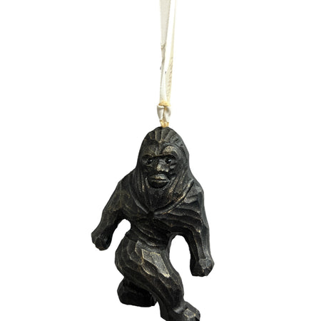 Handcarved Wood Ornament - Bigfoot