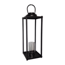 Modern Metal Pillar Lanterns - 2 Piece Set