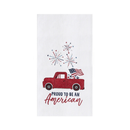 Proud To Be An American Flour Sack Towel - Kitchen Towels and Cloths - by C & F Home