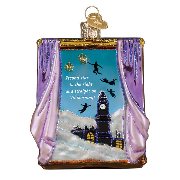 Peter Pans Second Star Glass Ornament