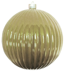 6" (150mm) Commercial Shatterproof Ball Ornament - Shiny Guilded Gold Ripples - Christmas >> Ornaments >> Shatterproof - by C