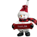 Cozy Snowman Ornament (Letters S - Z) -
