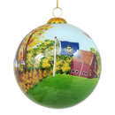 Hand Painted Glass Globe Ornament - Vermont Collage