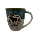 Moose Oval Drip Glaze Mug - Green