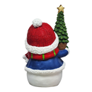 Cheerful Snowman with Moving Eyes and Christmas Tree