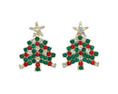 Twinkling Festive Trees With Crystals Earrings - Gift Shoppe >> Jewelry >> Earrings - by Periwinkle By Barlow