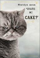 Birthday Card - Share Cake