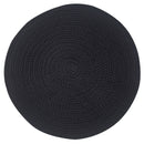 Essex Round Braided Placemat - Black