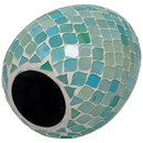 Luminescent Turquoise Gem: Statement Mosaic Lantern