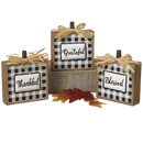 Black and White Check Table Sitter -