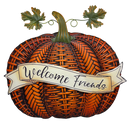 Metal Harvest Pumpkin Wall Hanging - Holidays >> Thanksgiving and Harvest - by Gerson - view 2