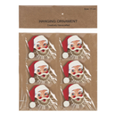Retro Inspired Paper Santa Fan Ornament