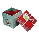 Gift Box Cube for Gift Cards - 3" x 3" - Santa