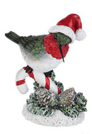 Candy Cane Hummingbird Figurine -