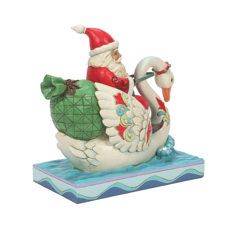 Santa Riding a Swan - Figurine