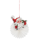 Retro Honeycomb Santa Ornaments Set of 3