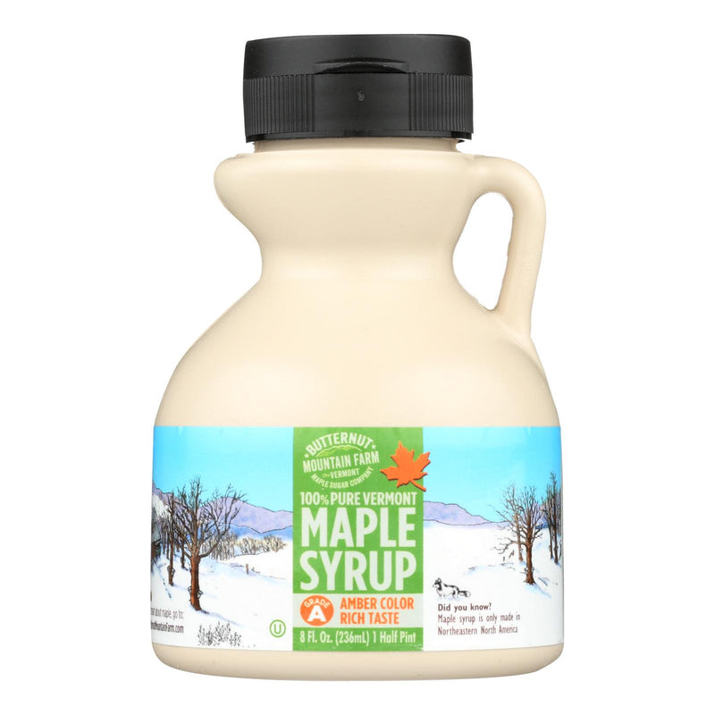 Vermont Maple Syrup - Plastic Jug - Medium Amber - 8 Oz
