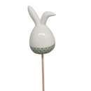 Ceramic Easter Bunny Floral Pick - Sage - Holidays >> Easter - by Gerson - view 2
