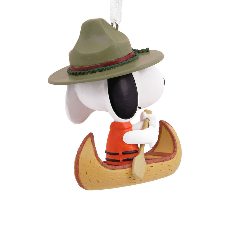 Camp Snoopy in Canoe Ornament