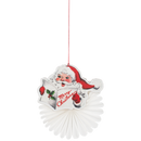 Retro Honeycomb Santa Ornaments Set of 3