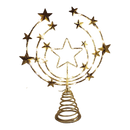 Gold Star Tree Topper with Warm White Lights