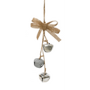 Bells with Burlap Ribbon -