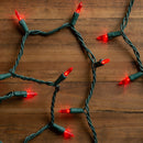 Red LED String Lights - 100 Light - Green Wire - Christmas >> Lighting - by General Electric - view 3