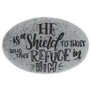 Proverb Stone - He is a Shield to those Who take Refuge in Him - Gift Shoppe >> Jewelry >> Charms and Worry Stones - by Angel