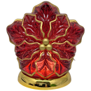 Lighted Spinning Poinsettia Water Globe -