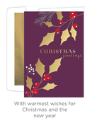 Luxury Favorites Boxed Cards – Christmas Greetings Holly Night