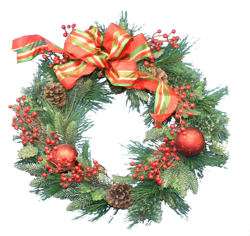 Pinecone Wreath - 24 inches - The Country Christmas Loft