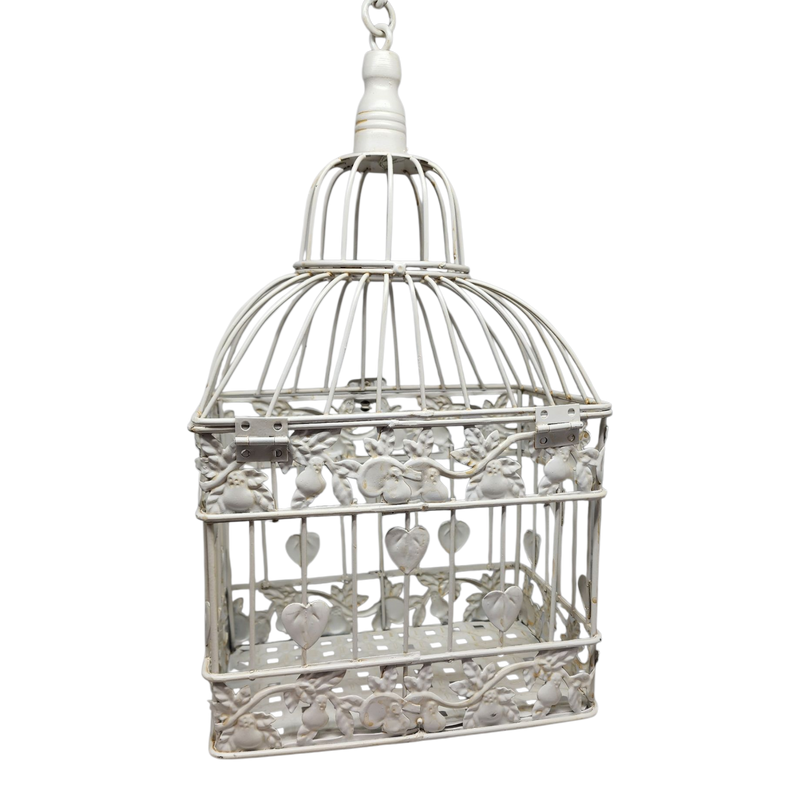 Hanging Metal Birdcage with Fliptop Lid