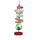 World With Signs Ornament