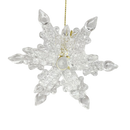 Spunglass Ornament - Clear Snowflake - Christmas >> Ornaments - by Kurt Adler